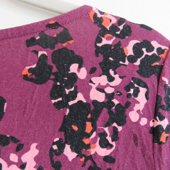 SERAPHINE Bodycon Burg Floral Print Dress Padme Berry Midi Maternity - Size US 6 - Picture 11 of 13